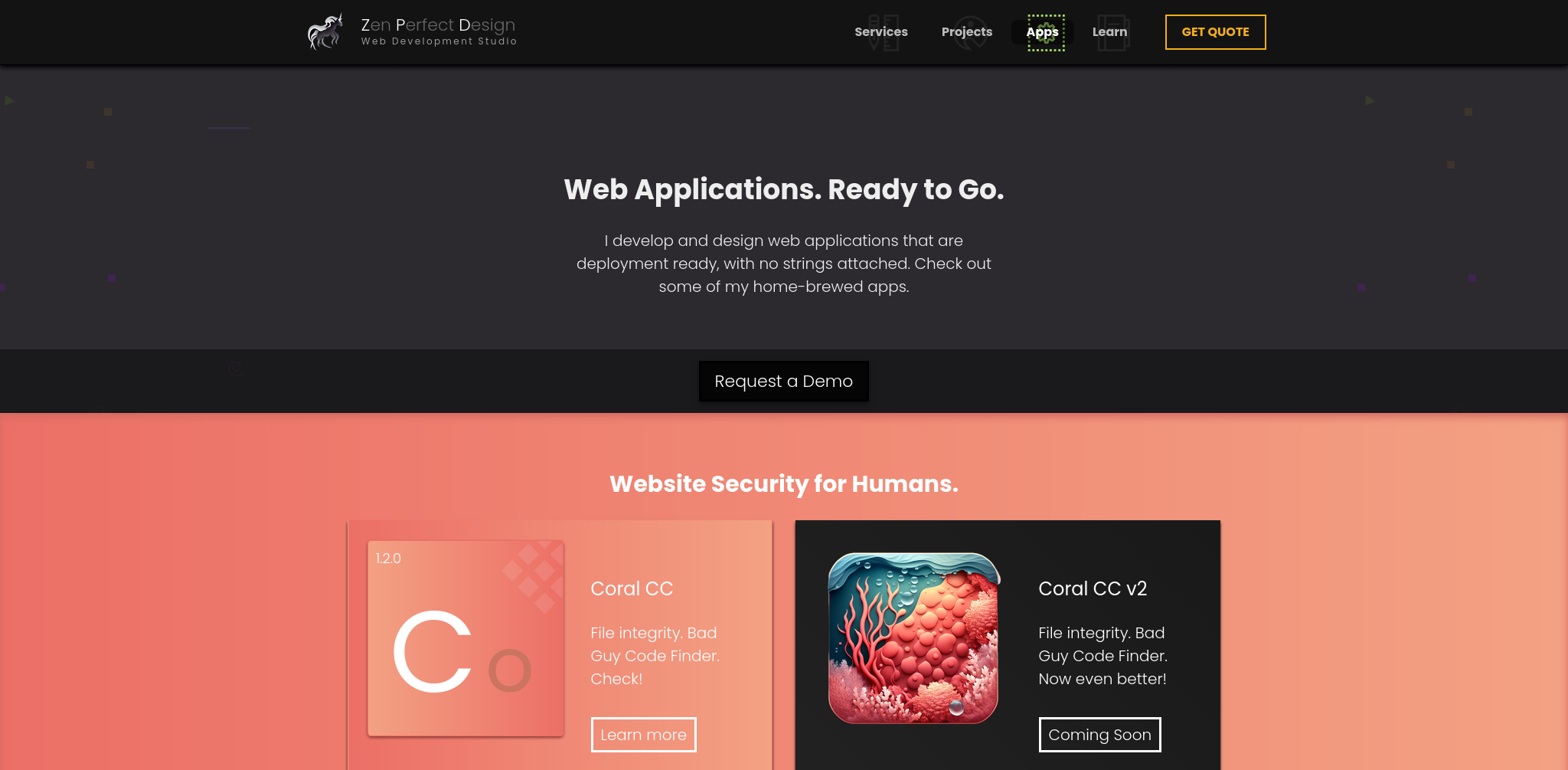Zen Perfect Design Applications Page