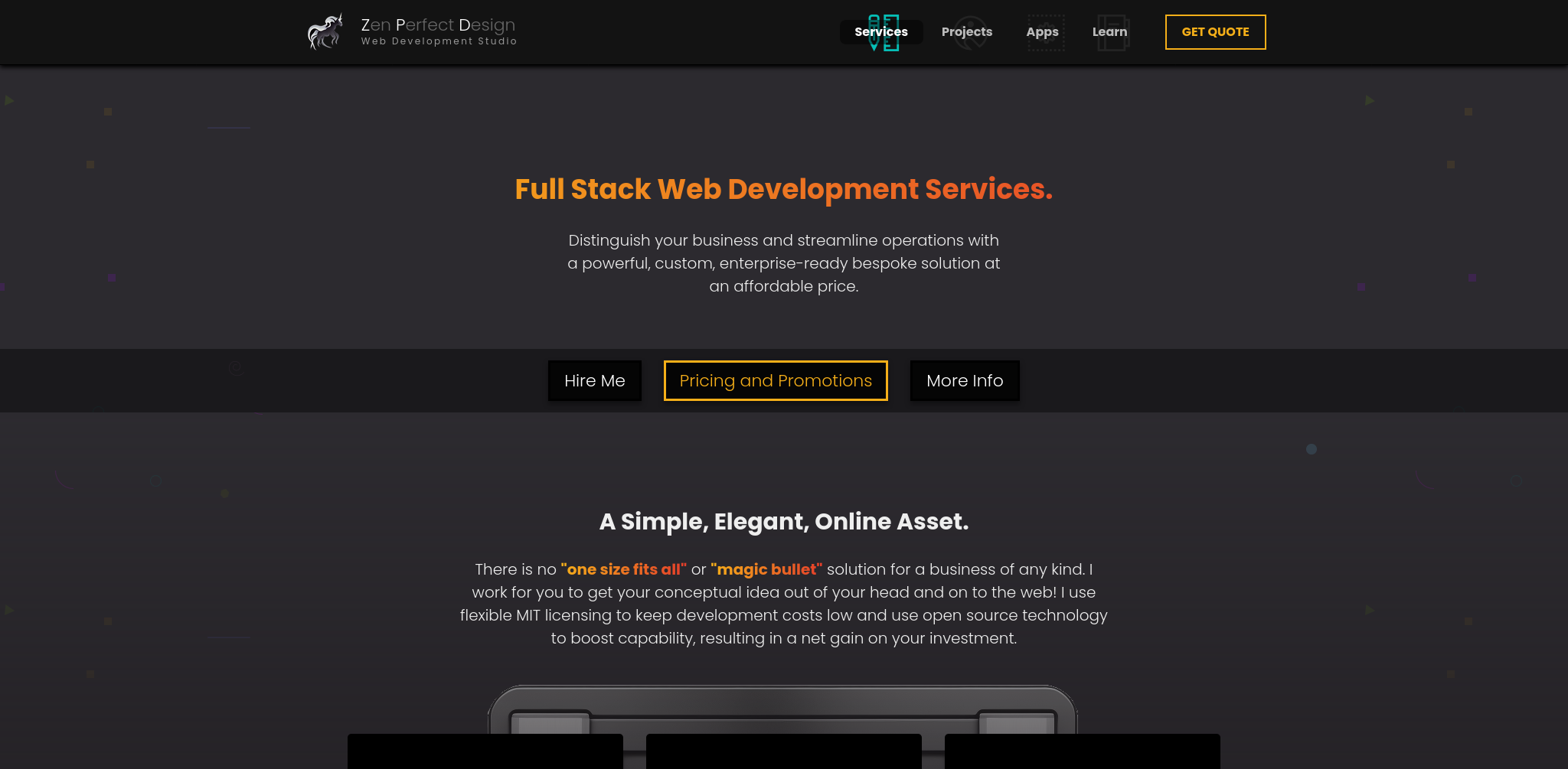 Zen Perfect Design Services Page